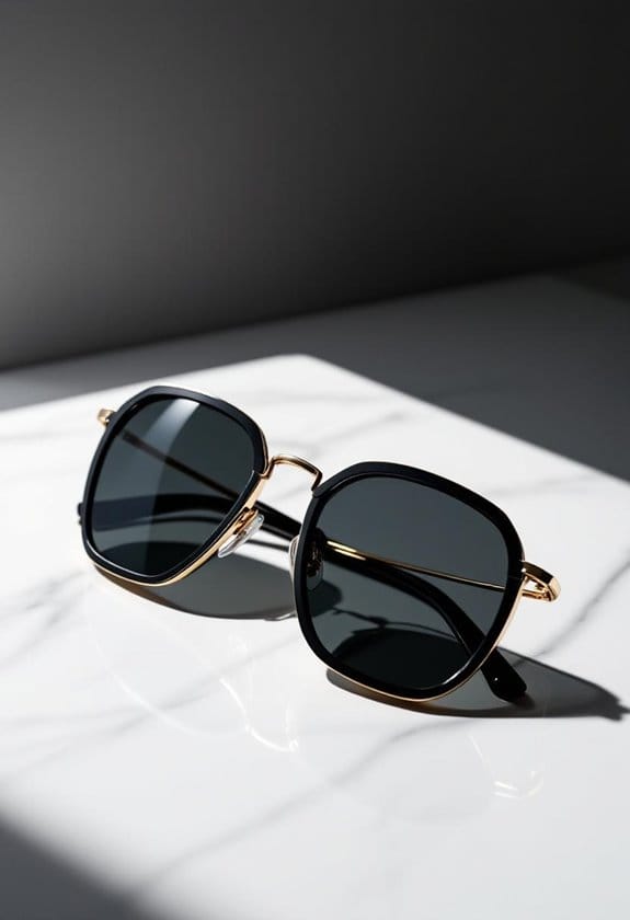 stylish black lens sunglasses