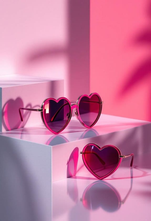 stylish heart face sunglasses