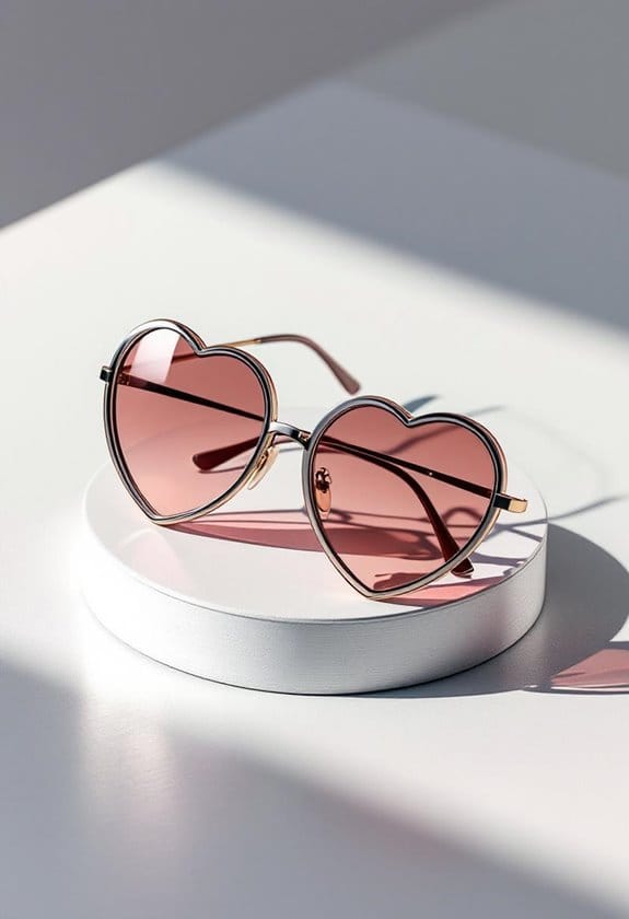 stylish heart shaped sunglasses collection