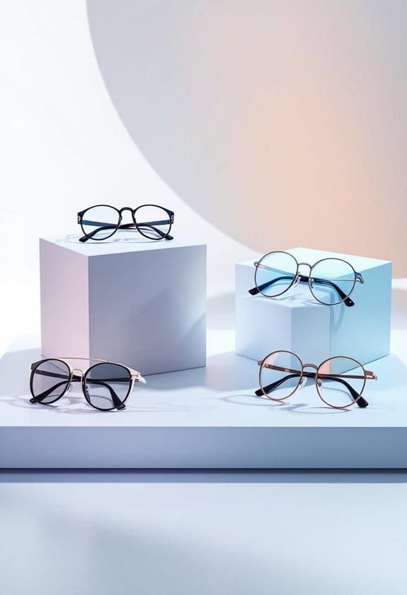 stylish metal frame glasses