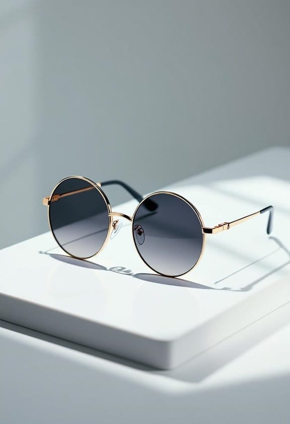 stylish metal frame sunglasses