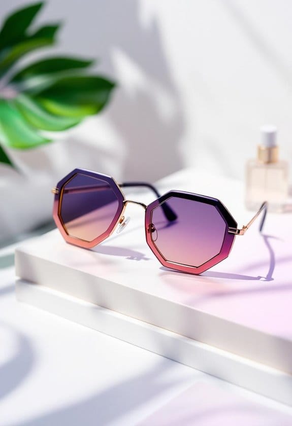 stylish octagonal sunglasses selection
