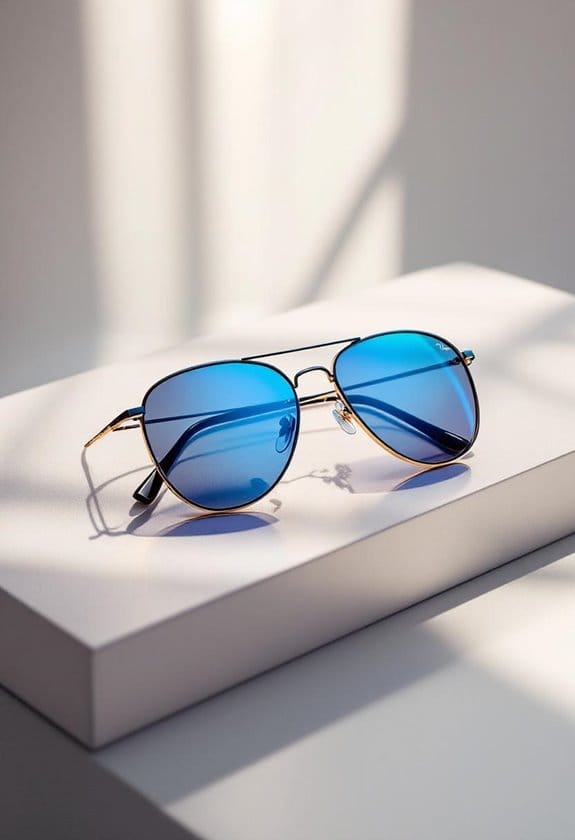 stylish small aviator sunglasses