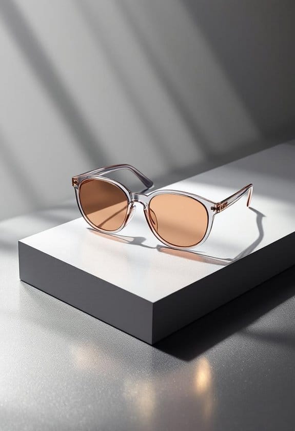 stylish transparent frame sunglasses