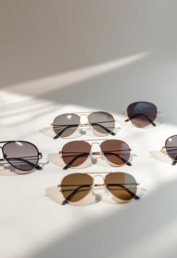 stylish vintage aviator sunglasses